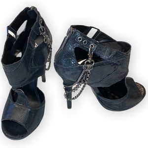 ALDO Black Chained Pumps